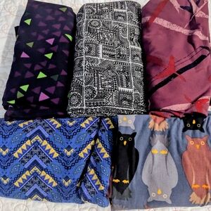 LuLaRoe Green and Pink Fabric